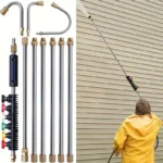 4000 psi Teleskop Hochdruck reiniger Stab Set Wand reinigungs pistole Edelstahl Verlängerung stange Hochdruck Wasser pistole 5