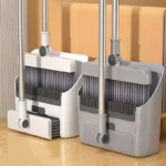 3-in-1 Besen- und Kehrschaufel-Set, Bodenbürste mit langem Stiel, geeignet für den Einsatz zu Hause, im Wohnheim und im Büro