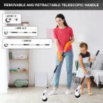 DayPlus Akku-Elektro-Reinigungsbürste, 10-in-1, multifunktionaler Schleuderwäscher, Küche, Badezimmer, Reinigungsbürste, Drehreiniger 2