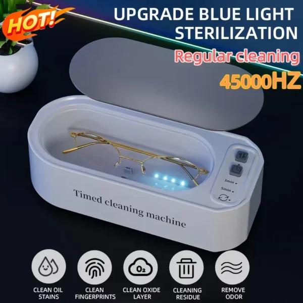 250mAh Ultraschall-Brillenreinigungsgerät Ultraschall-Timer für Schmuck und Zahnbürsten Hochfrequenz-Ultraschallreiniger Bad 2026
