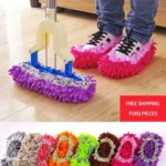 2-teilige Chenille-Mopp-Hausschuhe, Staubentfernung, Fußsocken, Moppkappe, multifunktionale Bodenreinigung, faule Schuhabdeckung, Staubsammler