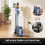 Lubluelu X1000 52Kpa 400W Kabelloser Staubsauger mit automatischer Entleerungsstation, starke Saugkraft, Anti-Verwicklungs-Bürste 4