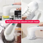5-in-1 USB Wiederaufladbare Elektrische Haushaltsreinigungsbürste Multifunktionale Spülbürste für Küche und Toilette 5