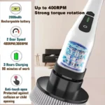 Kabelloser Schleuderschrubber, elektrische Mehrzweck-Reinigungsbürste für Küche, Badezimmer, Toilette – Haushaltshaarbürsten und Mopps 3