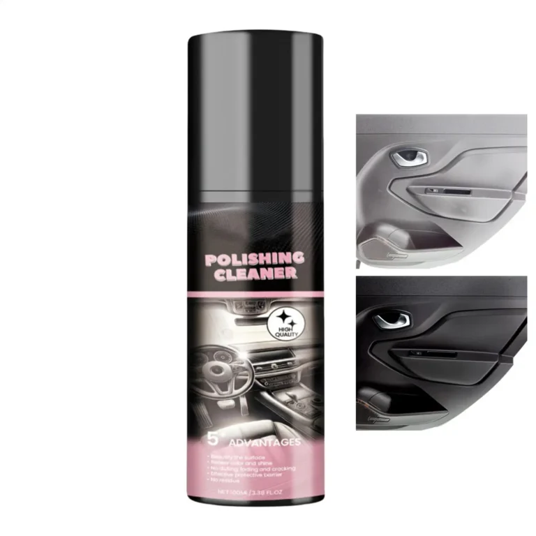 Auto-Innenpolitur und Reinigungsspray, 100 ml, Allzweck-Detailer für Armaturenbrett, Leder, Kunststoff, stellt den Glanz wieder her und schützt das Pflegeset 2