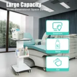 3-stöckiger Trolley-Ständer für Schönheitssalons, Rollwagen, Trolley-Halter, mobiler Wagen, Aufbewahrungstablett mit Ablagefächern für Schönheit 2