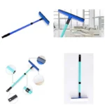 2-in-1-Teleskop-Fensterglasreiniger, Wischer, langer Griff, Schwammbürste, Fensterwischer, Rakel, Wischer, Reinigungswerkzeug 2
