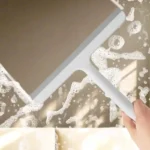 Robuste Glas- und Oberflächenreinigungsbürste, Schaber, Kunststoff, Silikon, geeignet für Badezimmer, Küche, Dusche, Spiegel, Fliesenreiniger 6