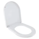 WC-Sitz mit Absenkautomatik, WC-Sitz in D-Form mit Schnellverschluss-Scharnieren, robustes PP-Material, einfach zu montieren und zu reinigen 3