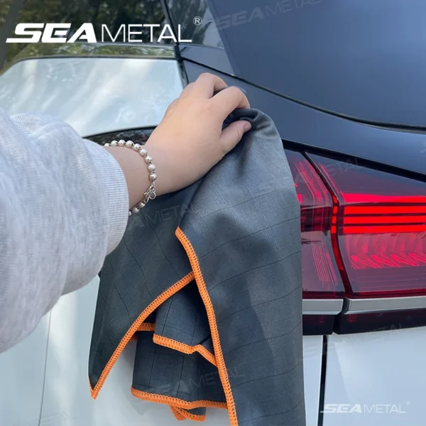 SEAMETAL Autoreinigungstuch aus Kohlefaser, super saugfähiges Mehrzwecktuch für Geschirr, Glas, Autos, Tassen, Lappen, Autopflegehandtücher