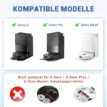 Roborock Qrevo S / Pro / MaxV Ersatzteile – Anti-Verstopfte Hauptbürste + HEPA-Filter + Staubbeutel + Mikrofaser-Wischpads 4
