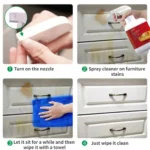 Möbelreiniger, Dekontamination und Vergilbung, multifunktionaler Haushaltsreiniger, Spray, Kleiderschrank, Schuhschrank, Tisch, Boden, Leder 6