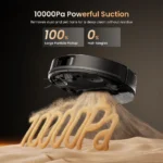 Proscenic Q20 Plus Roboter-Staubsauger mit Wischfunktion, 10000Pa, 200 Min. Laufzeit, Selbstentleerung, Nav-Lidar-Kartierung, für Teppiche & Haustiere 3