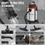 Hochleistungs-Nass-Trockensauger, 1200W 20L Industriequalität für Garage, Auto, Werkstatt, Gewerbliche Nutzung, 18L Sammeleimer 6
