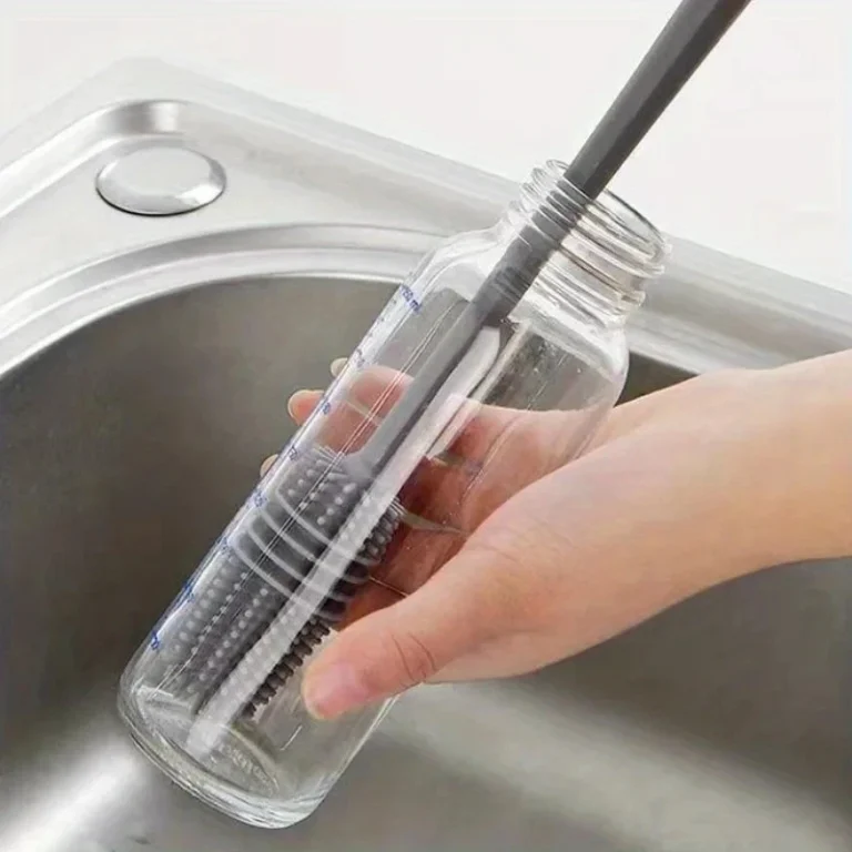 Silikon Milch Flasche Pinsel Tasse Wäscher Glas Reiniger Küche Reinigung Werkzeug Lange Griff Trinken Flasche Glas Tasse Reinigung Pinsel 2