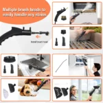 Tragbare Dampfreiniger mit Hoher Temperatur und Druck, Handgehaltener Dampfreiniger für Klimaanlagen, Hunde, Hauben, Autos, V/EU-Stecker 6