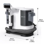 Lubluelu V8 800 W Heißwasser-Teppichreiniger 60 ° C Deep Clean Pet Stains 15 kPa starke Saugkraft 5 m langes Netzkabel 1,75 l Tank 8