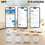 Intelligente Reinigungs-Katzentoilette, 80L Raumkapsel, 9L Katzentoilette, mit Sicherheitssensor, APP-Steuerung, automatische Katzentoilette mit Anti-Einklemm-Funktion, geeignet für Familien mit mehreren Katzen. 8