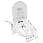 Beheizbarer Intelligenter Toilettensitz mit LED-Nachtlicht & Schaumflasche für Zuhause und Hotelbadezimmer 4