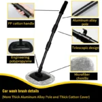 Neue Auto Waschen Mopp Reinigung Pinsel Teleskop Langen Griff Reinigung Mopp Versenkbare Gebogen Bar Auto Waschen Pinsel Auto Reinigung Werkzeuge 4