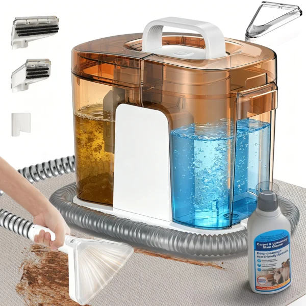 Grenintol C1 Teppichreiniger, 600W 25kPa Waschsauger, Tragbarer Polsterreiniger, Fleckenreiniger für Sofa, Auto, Teppich, Haustierflecken, Sprühextraktionsreiniger, Polsterreinigungsmaschine