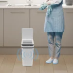 BYMAOCAR Automatischer Mülleimer, Intelligenter Mülleimer, Bewegungssensor-Mülleimer für Küche und Büro, 12L Fassungsvermögen (Weiß) 4