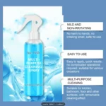 Jue Fish Mehrzweck-Reinigungsspray-Set, 100ml - Mildes, Nicht Reizendes Allzweckreinigungsmittel für Küche, Bad & Auto, mit Reinigungsbürste 4