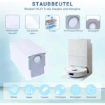 Roborock Qrevo S / Pro / MaxV Ersatzteile – Anti-Verstopfte Hauptbürste + HEPA-Filter + Staubbeutel + Mikrofaser-Wischpads 7