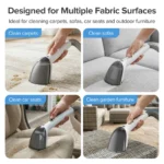 Lubluelu 16KPa Tragbarer Teppichreiniger 600W Polsterreiniger Spezieller Fleckenentferner für Haustiere Leistungsstark für Sofa und Autositze 6