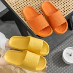 Dicke Plattform Badezimmer Hause Hausschuhe Frauen Mode Weiche Sohle EVA Innen Rutschen Frau Sandalen 2024 Sommer Nicht-slip Flip-flops 2