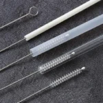 Trinkhalm-Reinigungsbürsten-Set, wiederverwendbarer Rohr-Rohrreiniger, Nylon, Edelstahl, lange Reinigungsbürsten für Babytassenflaschen 2