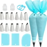 Spritzbeutel Kuchen Dekorieren Werkzeuge Wiederverwendbare Silikon Spritzbeutel Edelstahl Düse Spritzdüsen Gebäck Set Backwerkzeuge