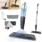 Sprühwischer mit Schnellreinigung Mikrofaserkopf trocken nass nutzbar 360 Grad drehbar 700ml Nachfüllflasche waschbare Pads für Küche Laminat Fliesen Hartholz Bodenreinigung im Haushalt