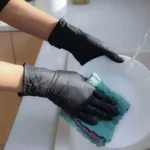Einweg Nitril Schwarz Latex Handschuhe Kochen Waschen Radfahren Handschuh Haushalt Antistatische Reinigung Handschuhe Friseur Nail art Werkzeug 3