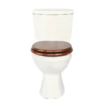 SINOBATH Toilettensitz Absenkautomatik Universelle MDF Toilettendeckel WC Sitz Holz Klobrille Tragfähigkeit 190 kg in Holzoptik 6