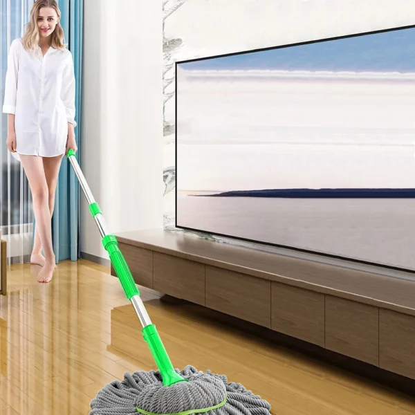 2-in-1 dehydrierter Bodenreinigungsmopp, Selbstextraktor, 360 drehbar, verstellbarer Reinigungsmopp für Badezimmer, Boden, Wand, Bett, nass und trocken
