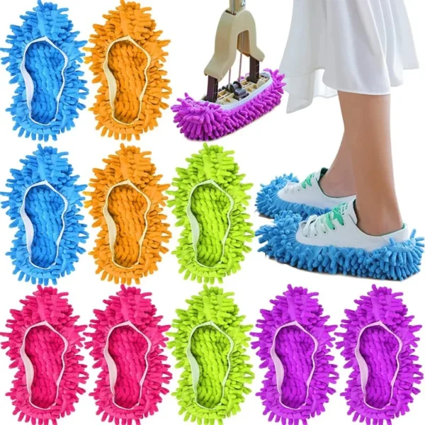 Chenille Staub Mopp Hausschuhe Hause Boden Reinigung Wischen Schuhe Wasser Aufnahme Fuß Socken Mopp Kappen Multifunktions Reinigung Schuhe