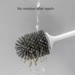 Tpr Silikon kopf Toiletten bürste Wand reinigungs bürste Lang griff Toiletten bürste Bad zubehör setzt Werkzeuge 4