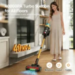 600 W 40 kPa Akku-Staubsauger für Zuhause und Haustiere, Tierhaarentferner, 60 Minuten Laufzeit, Green Light Tech, Hartholz sicher, selbststehend 2