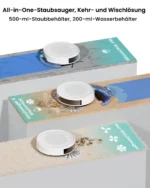 Lefant M310 Ultra Roboterstaubsauger und Wischmopp, 6000 Pa Saugkraft – schlanker Roboterreiniger mit ToF-LiDAR-Navigation 4