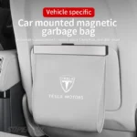 Für Tesla Modell 3 Modell Y Modell S Modell X Auto Müll Tasche Led Licht Magnetische Sitz zurück Hängende Lagerung Tasche Mülleimer zubehör 3