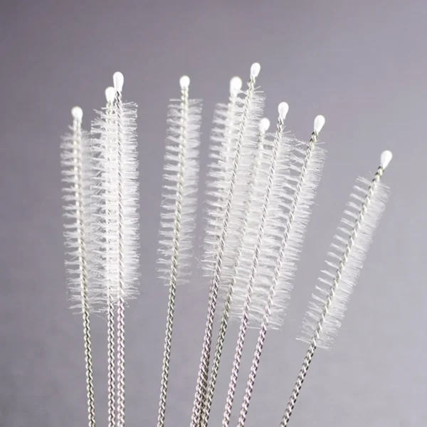 30Pcs Edelstahl Reinigung Pinsel für Trinkhalme Silikon Metall Glas Strohhalme Weiche Haar Reiniger Pinsel Haushalt Werkzeuge