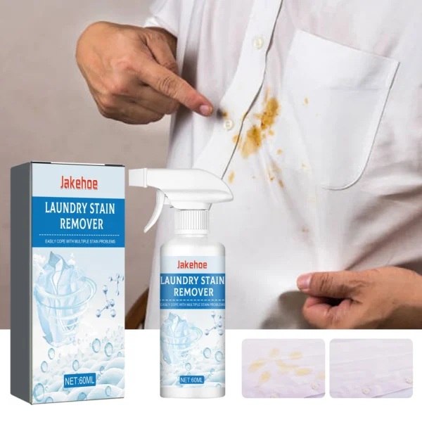 Power Fleckenentferner, 60 ml, sofortiger Wäschereiniger für Fett, gelbe Flecken, Stofffleckenbehandlung, tragbare Trockenreinigungslösung