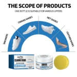 100/200 g weiße Schuhreinigungscreme, multifunktionale Reinigung, Aufhellung, Weiß- und Gelb-Effekt, Pflege von Sportschuhen 6