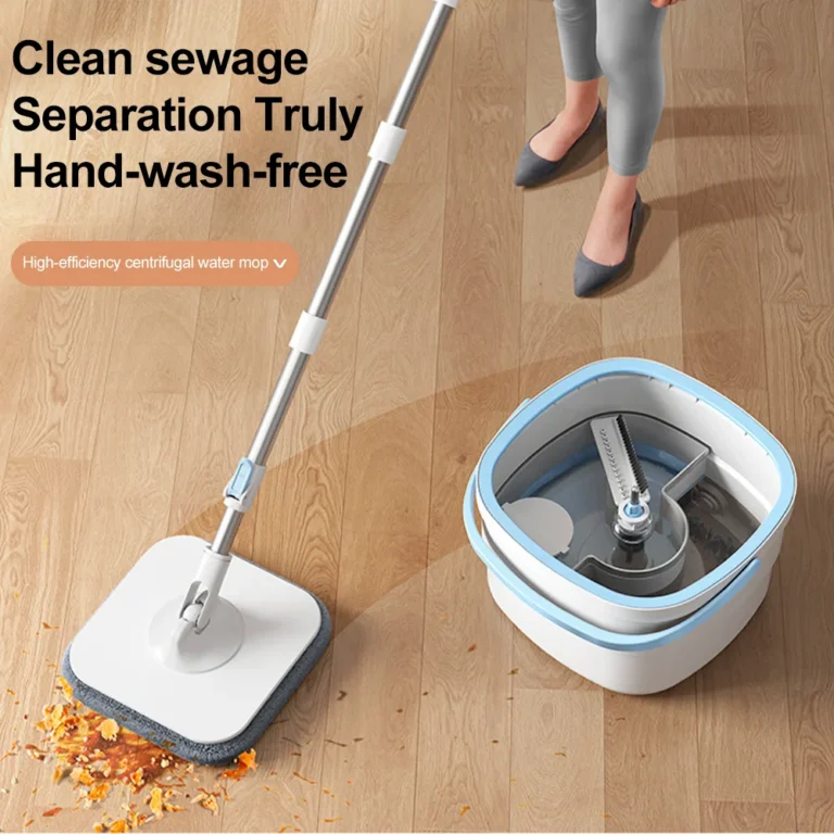 Abwasserscheiding, wasserabsorbierender Mopp-Eimer, drehbarer Haushalts-Flachmopp, passt automatisch den Boden, um Flecken und Staub zu entfernen