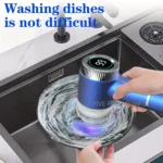 Elektrische Reinigungsbürste mit 5 Bürstenköpfen, LED-Anzeige, multifunktional, leistungsstark, für Küche, Badezimmer, Toilette 5