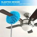 1 x Mikrofaser-Deckenventilator-Staubwedel verlängert bis zu 80 cm langstielige Staubverriegelung, wiederverwendbare Reinigungsbürste, Heimreinigungswerkzeug