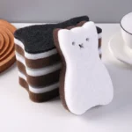 4-teiliges Set Niedliche Katzenform-Schwämme zur Wundreinigung, Reinigungspads, Geschirrspülschwämme, Dekontaminations-Schaumstoff-Wischtücher