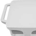 OUKANING 3-stöckiger Kosmetikwagen, Professioneller Beauty-Trolley mit 3 Ebenen und 2 Schubladen, 50kg Tragkraft, ABS-Material 6