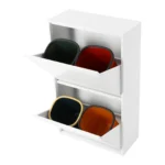 Küchen-Mülleimer, Sortierung, Mülleimer, Müll, Aufbewahrungsschrank, 4 x 15 l, 56 x 24,5 x 91 cm 2